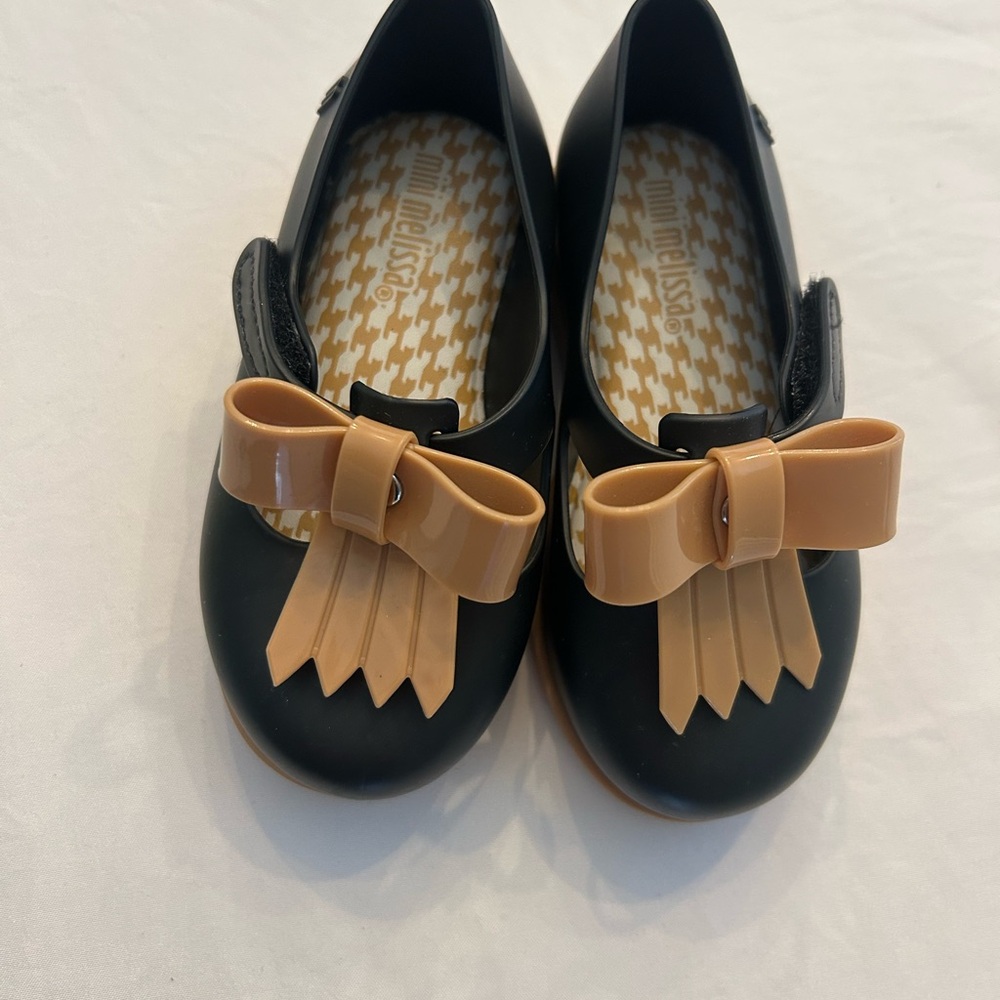 Mini Melissa Black and Tan Kids Shoes